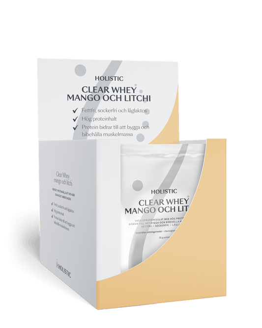 Holistic Clear Whey mango och litchi, 25g x 10 pack