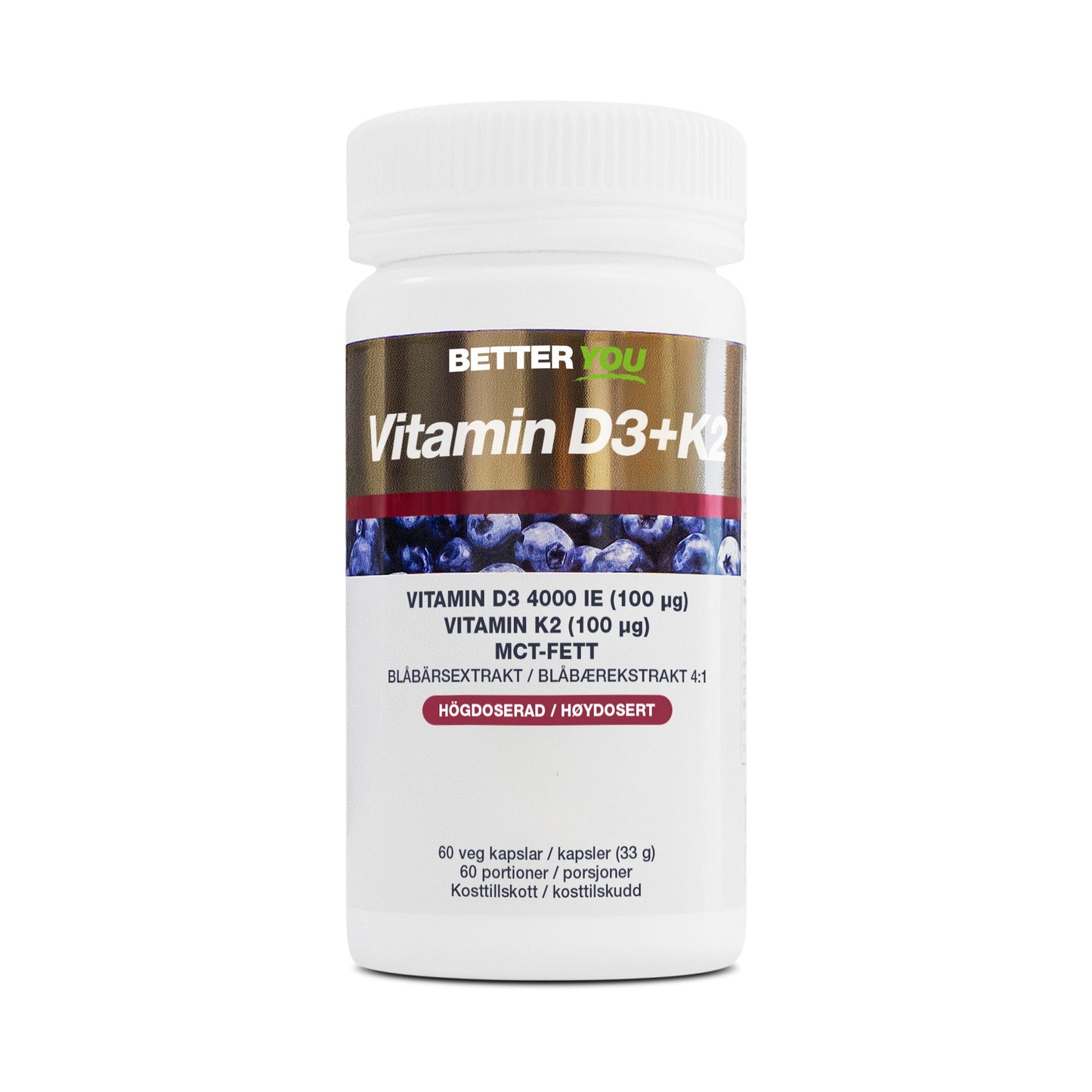 BetterYou Vitamin D3 4000IE + K2 100µg - 60 kaps
