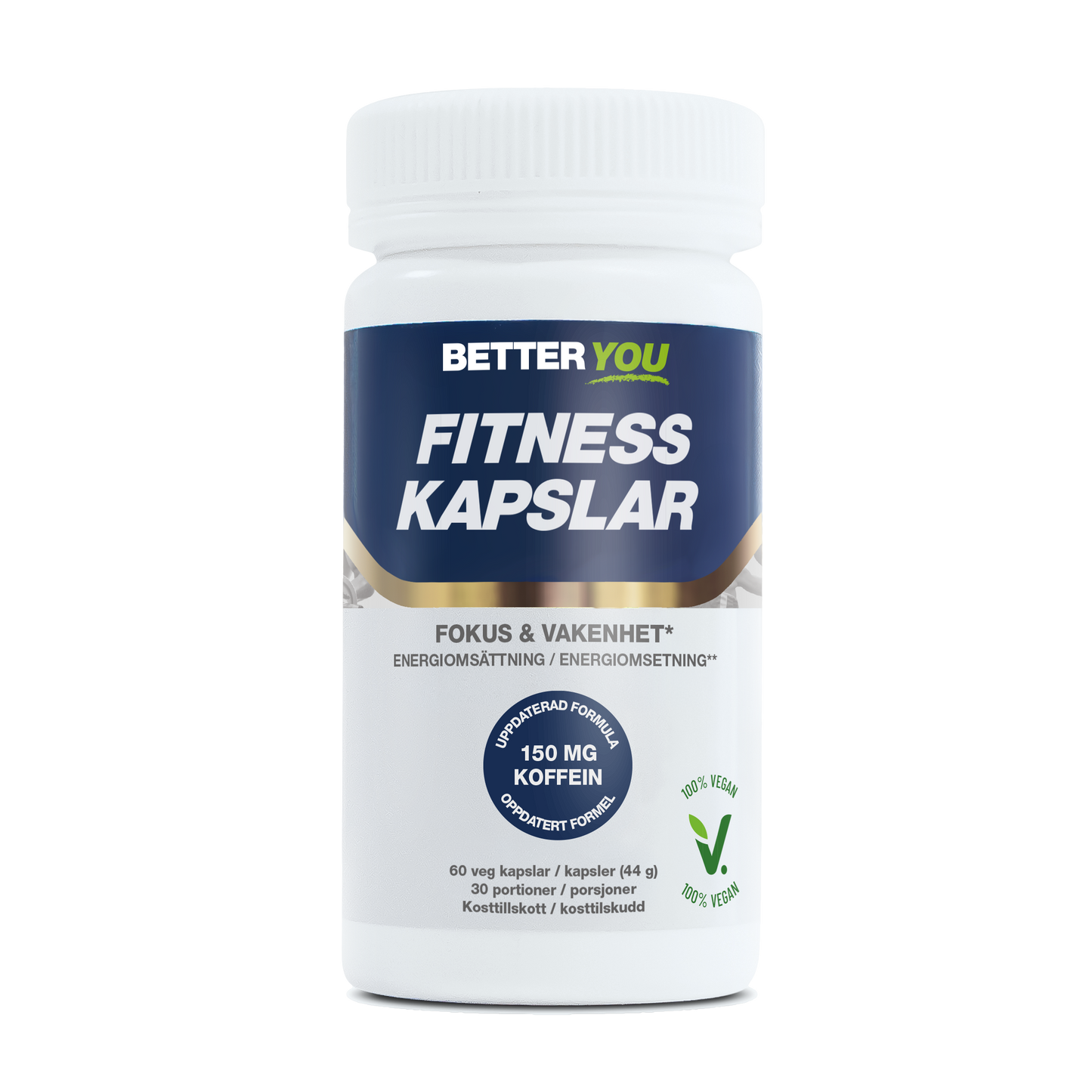 BetterYou Fitness Kapslar med koffein - 60 kaps