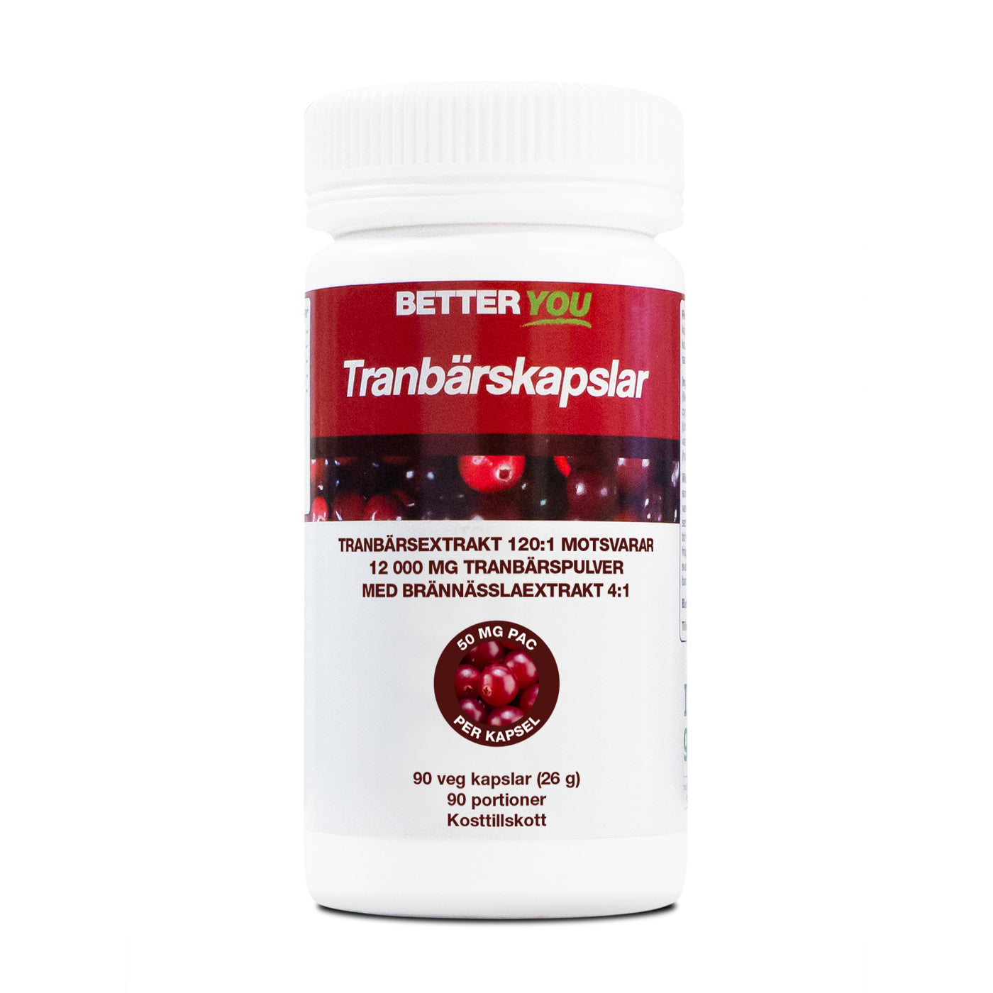 BetterYou Tranbärskapslar - 90 kaps