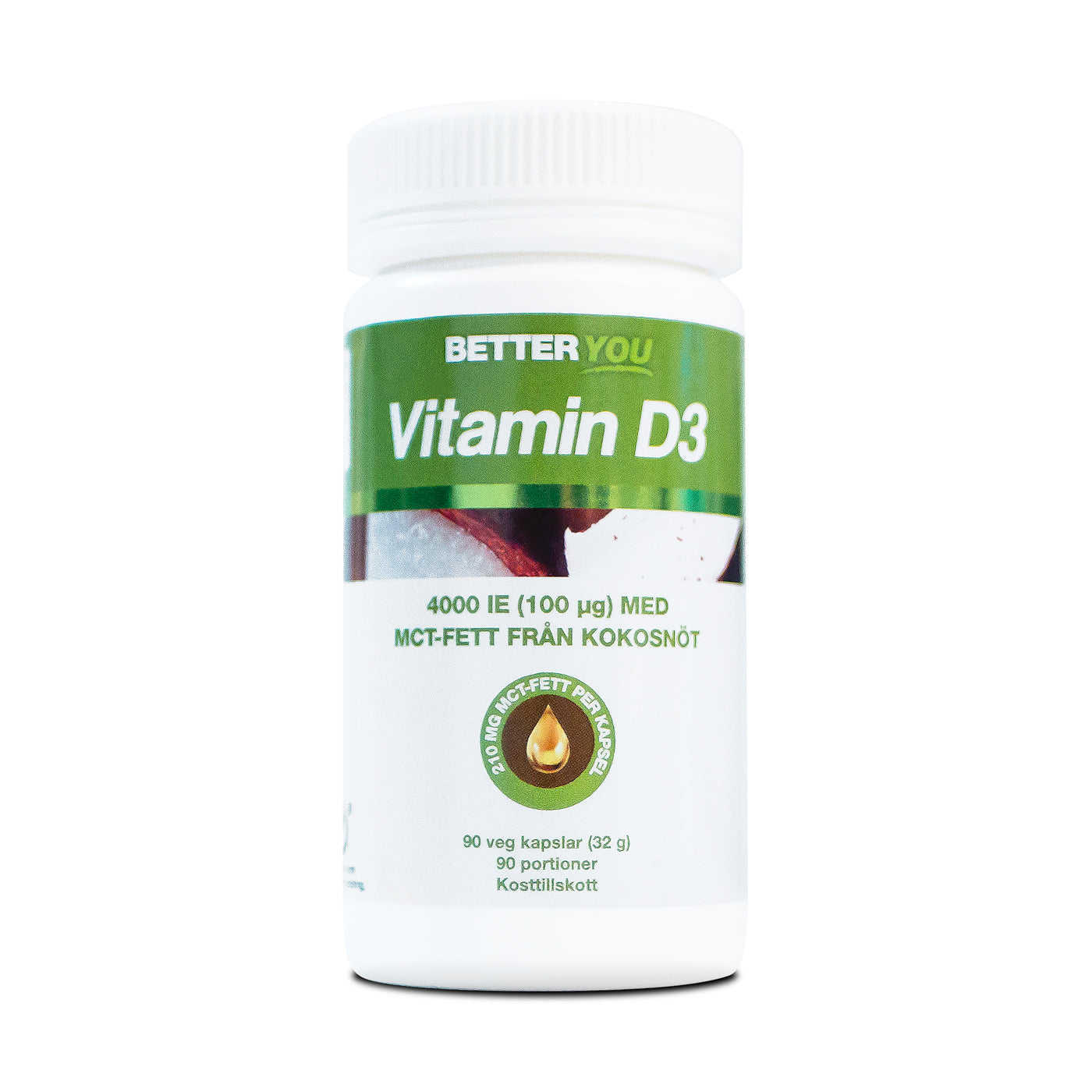 BetterYou Vitamin D3 4000IE + MCT-Fett - 90 kaps