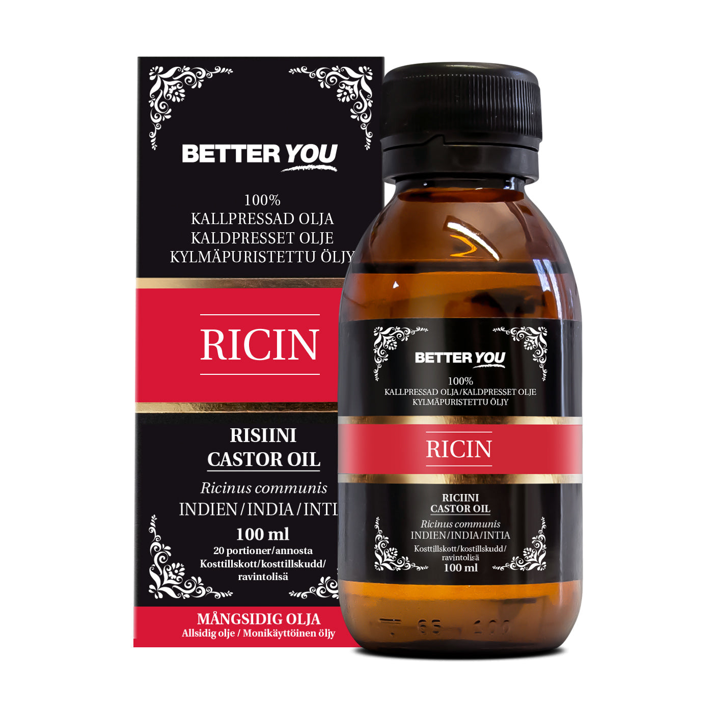 BetterYou Ricinolja Kallpressad - 100 ml
