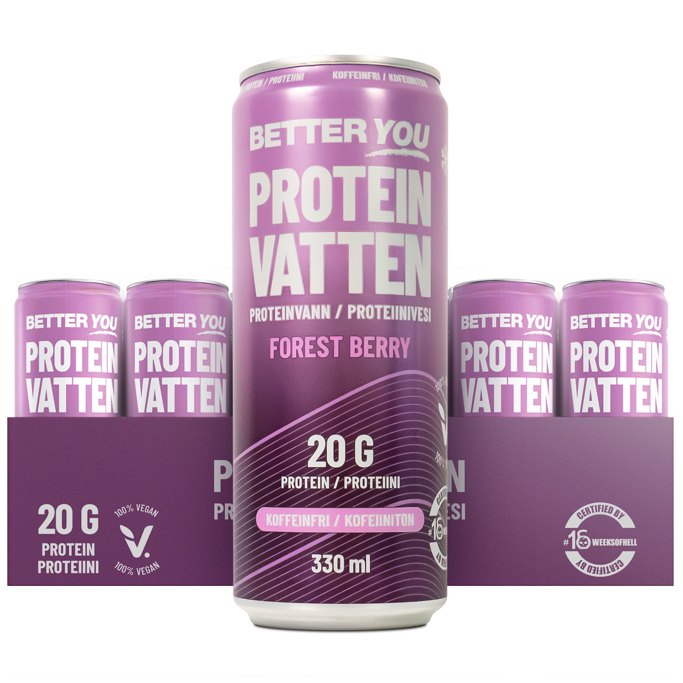 BetterYou Proteinvatten Forest Berry Koffeinfri 330 ml 24 st
