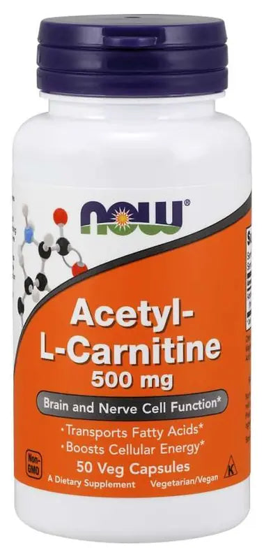 Now Foods Acetyl L-Carnitine 500 mg 100 vegkapslar
