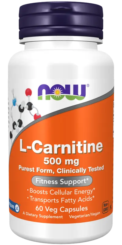 Now Foods L-Carnitine 500 mg 60 Veg Capsules