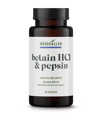 Närokällan Betain HCL & Pepsin 90 kapslar