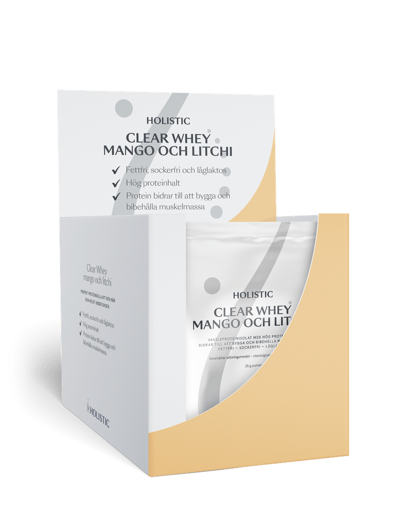 Holistic Clear Whey mango och litchi, 25g x 10 pack