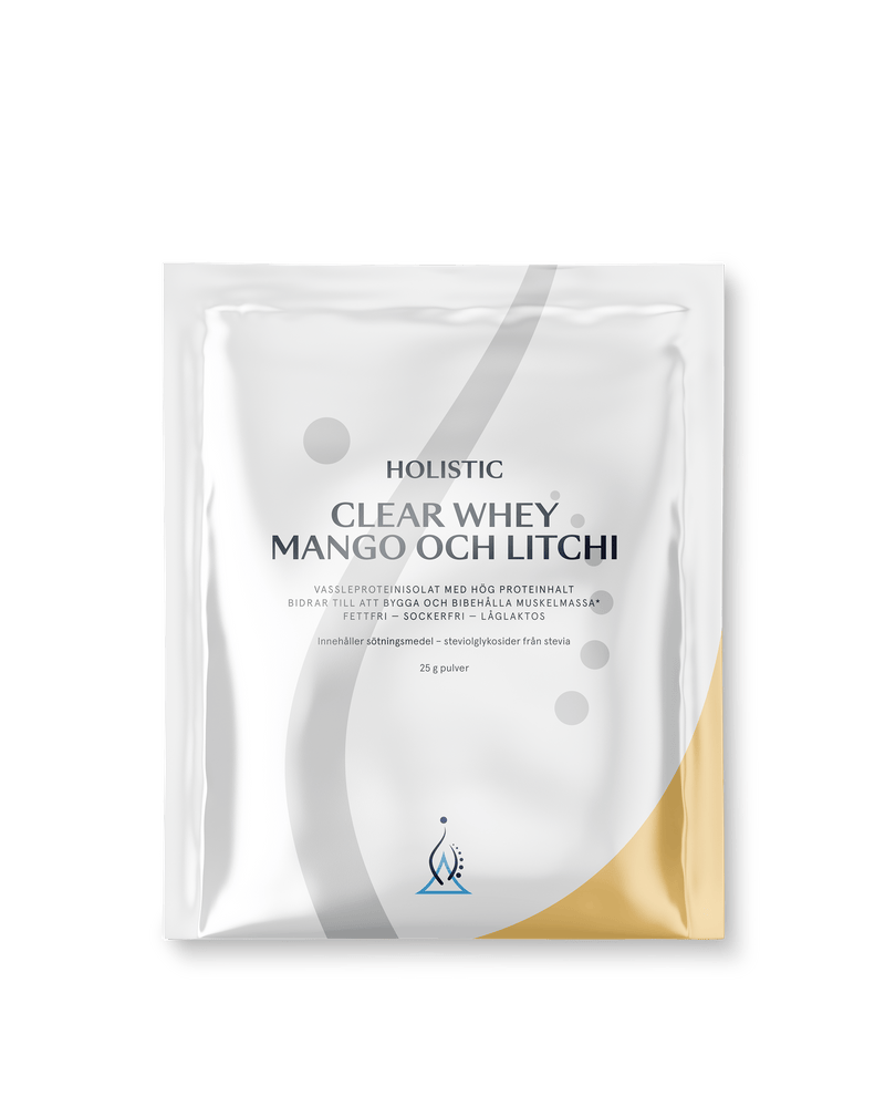 Holistic Clear Whey mango och litchi, 25g x 10 pack