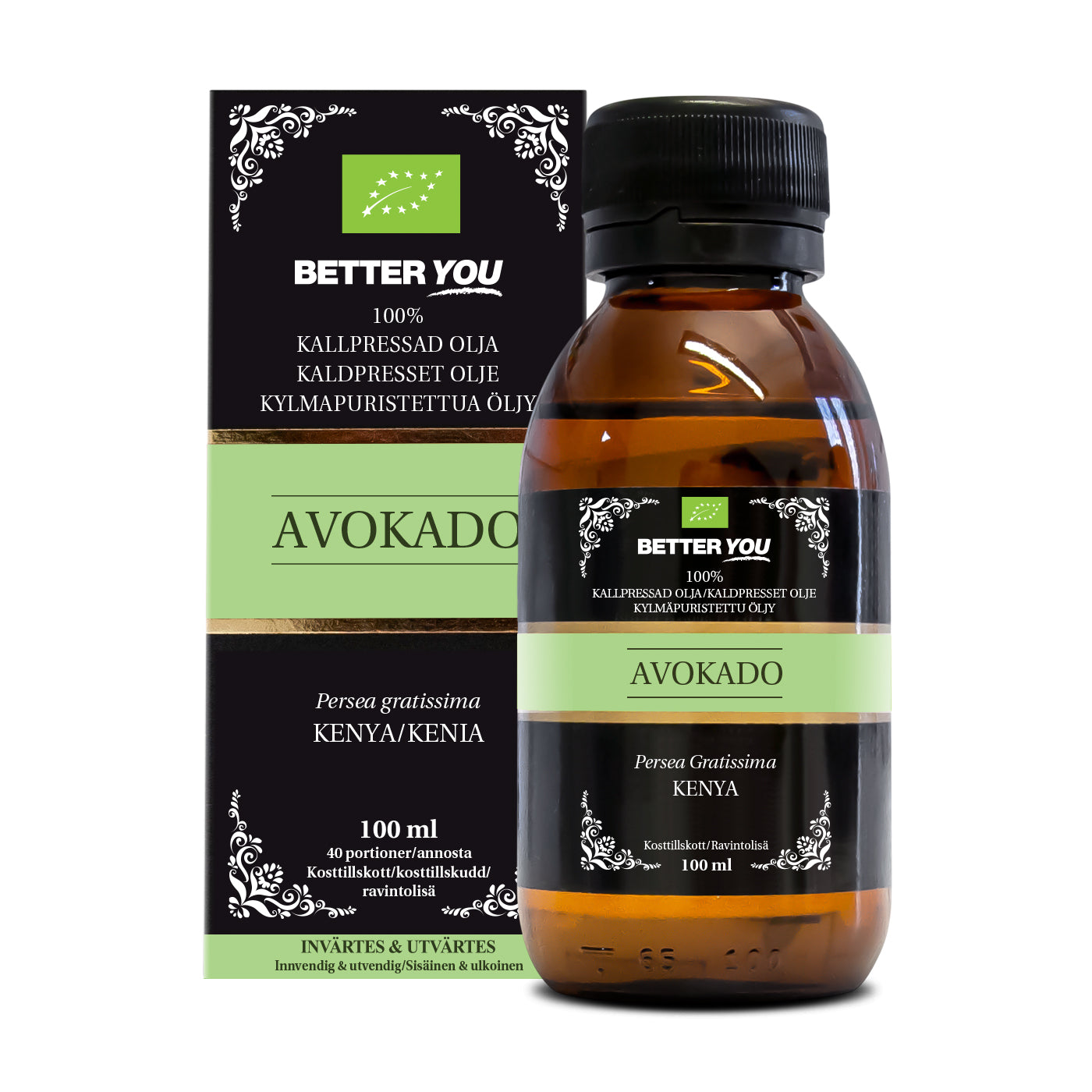 BetterYou Avokadoolja EKO Kallpressad - 100 ml