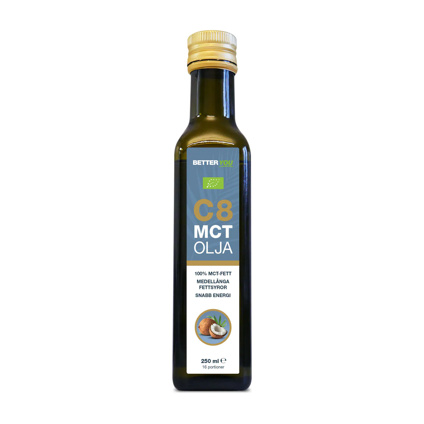 BetterYou Ekologisk C8 MCT Olja - 250 ml