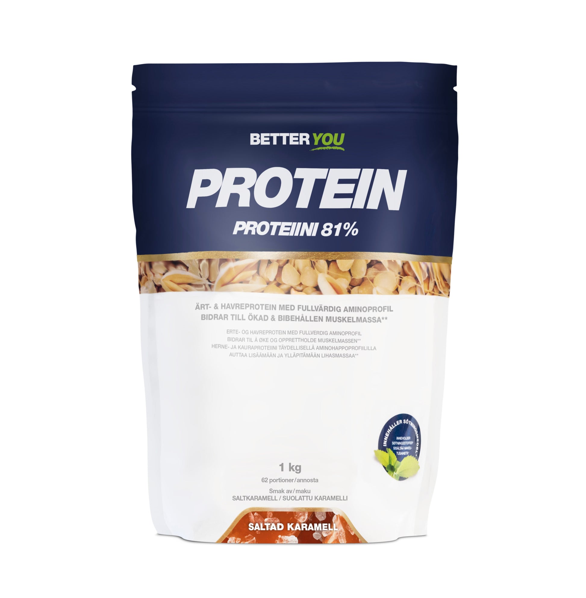 BetterYou Ärt- och havreprotein 1 kg - Salted Caramel