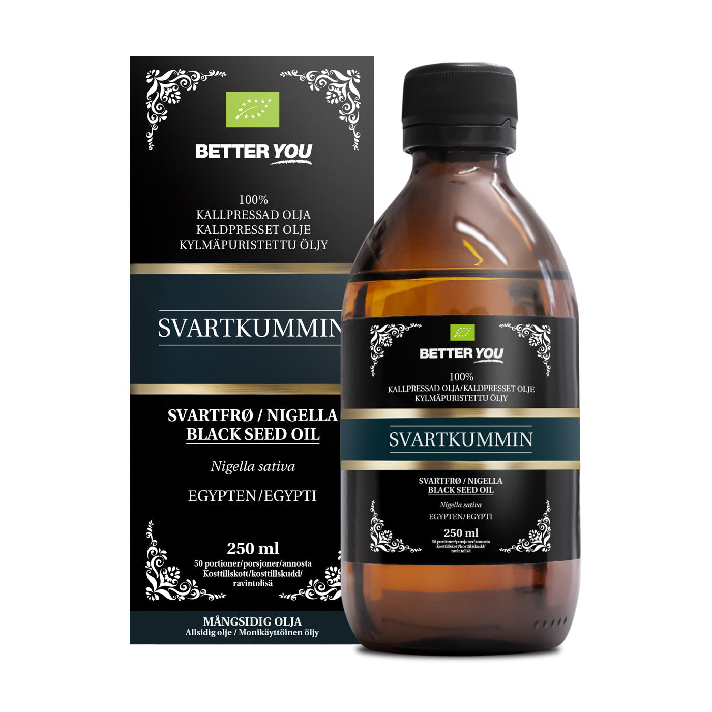 BetterYou Svartkumminolja EKO Kallpressad - 250 ml