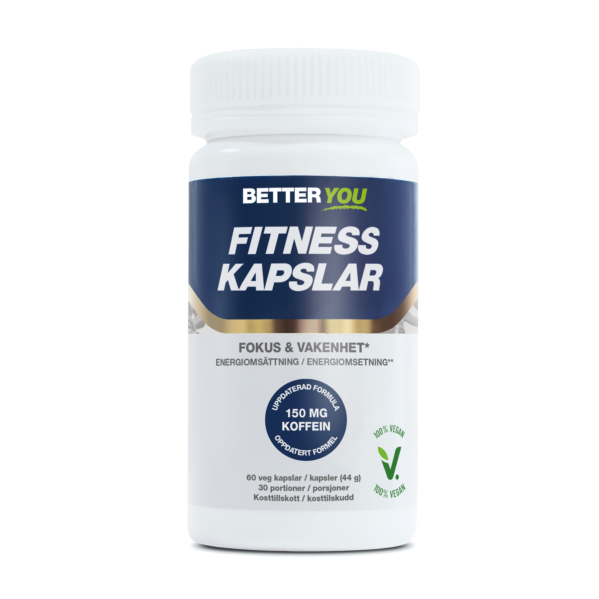 BetterYou Fitness Kapslar med koffein - 60 kaps