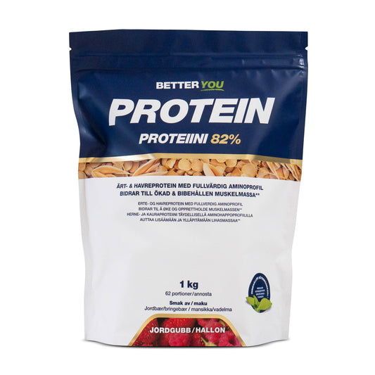 BetterYou Ärt- och havreprotein 1 kg - Jordgubb/Hallon