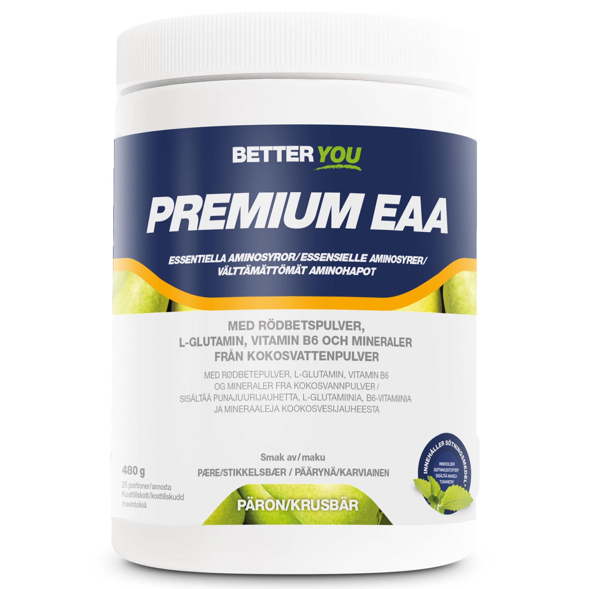 BetterYou Premium EAA 480 g - Päron/Krusbär