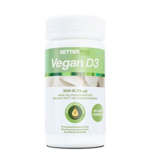 BetterYou Vegan D3 3000IE + MCT-fett - 60 kaps