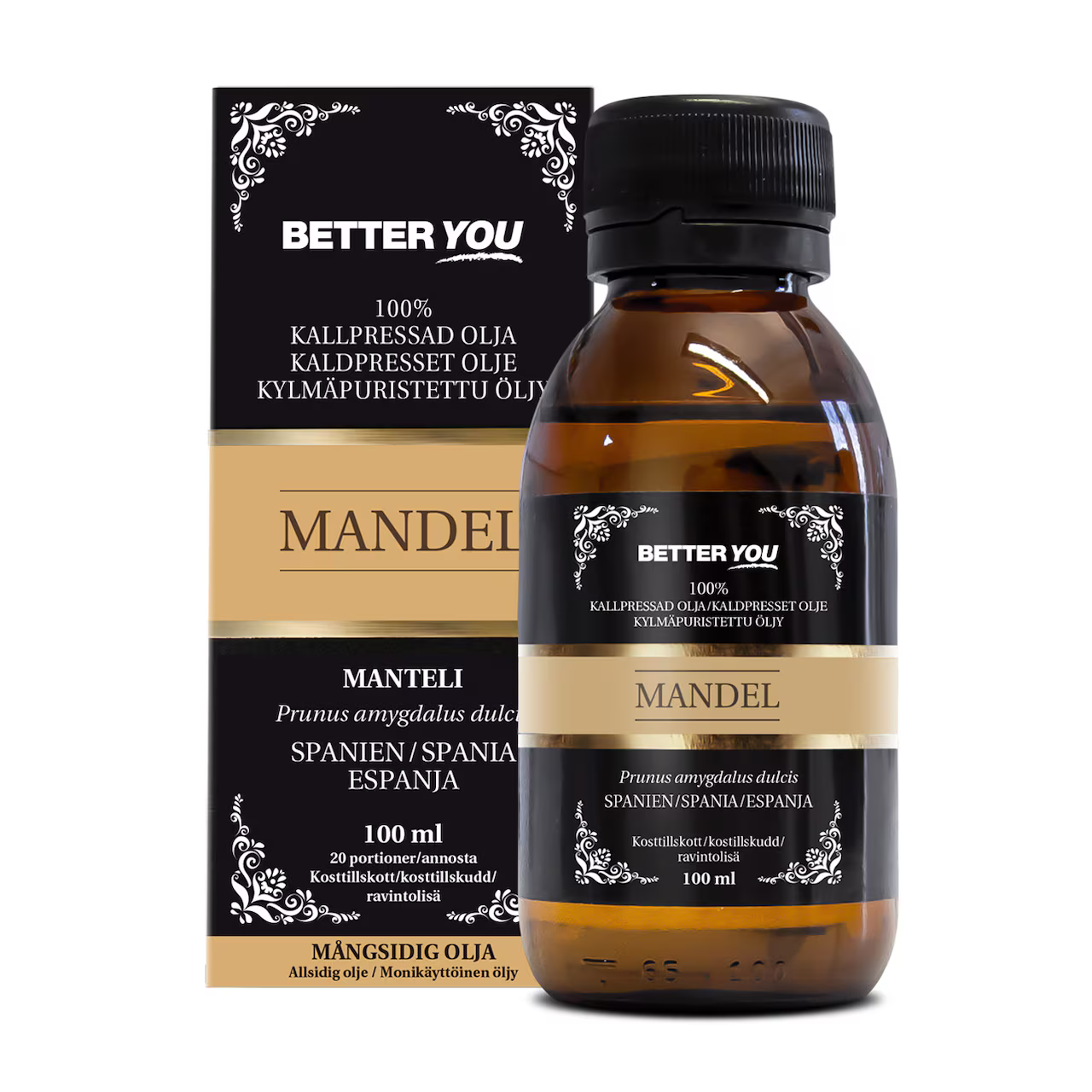BetterYou Mandelolja Kallpressad - 100 ml