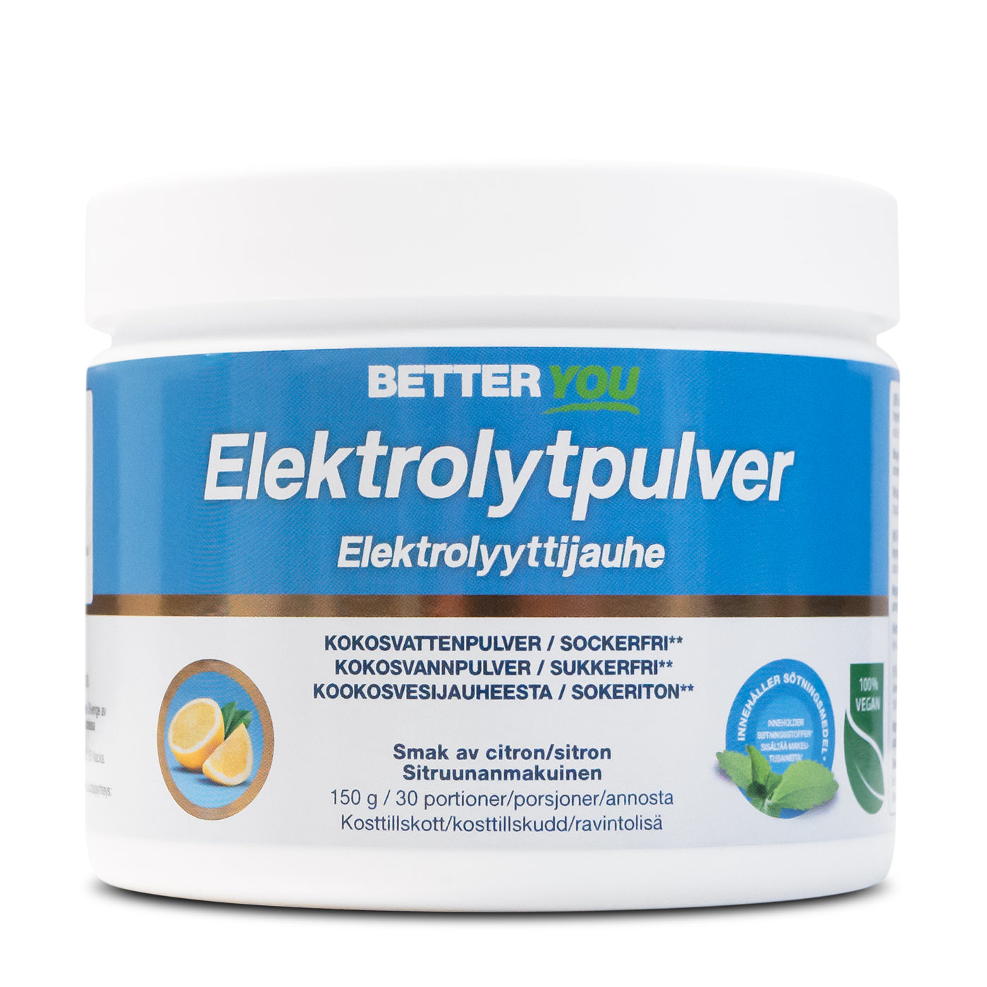 BetterYou Elektrolytpulver 150 g - Citron