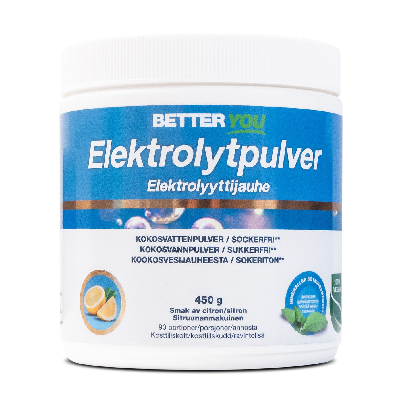 BetterYou Elektrolytpulver 450 g - Citron