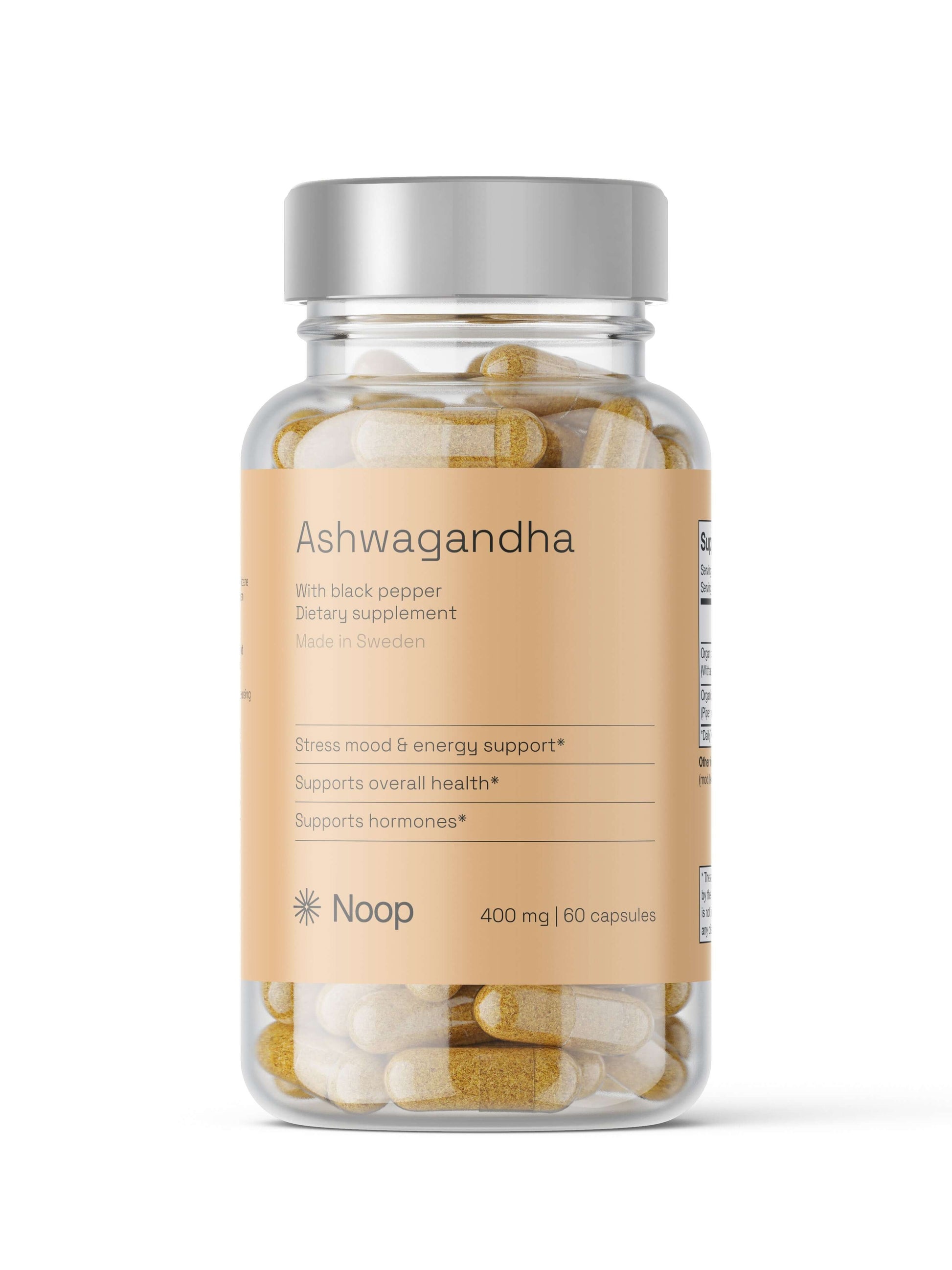 Noop Ashwagandha 60 kapslar framsida