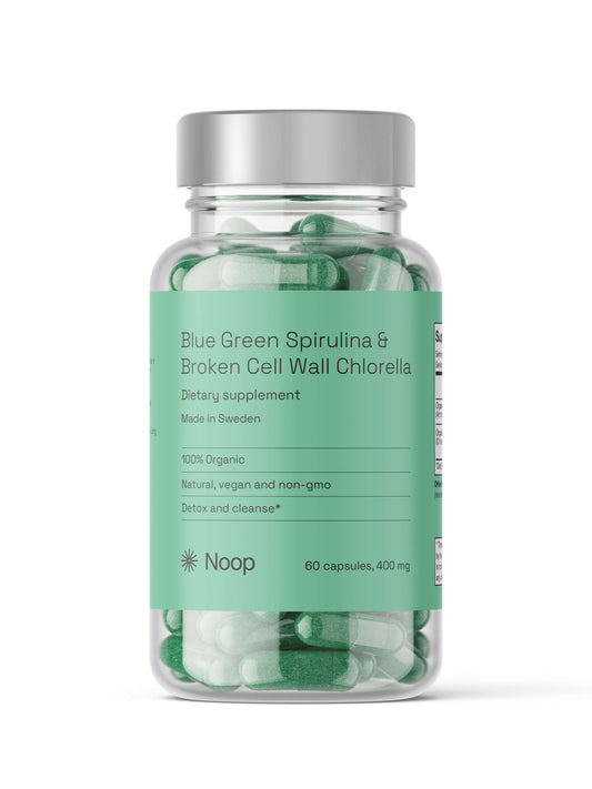 Noop Spirulina & Chlorella 60 kapslar framsida