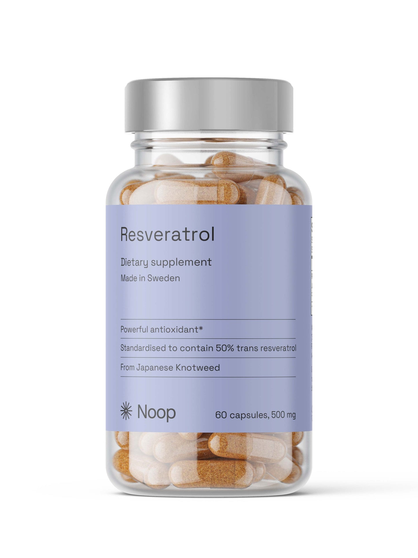Noop Resveratrol 500 mg 60 kapslar framsida