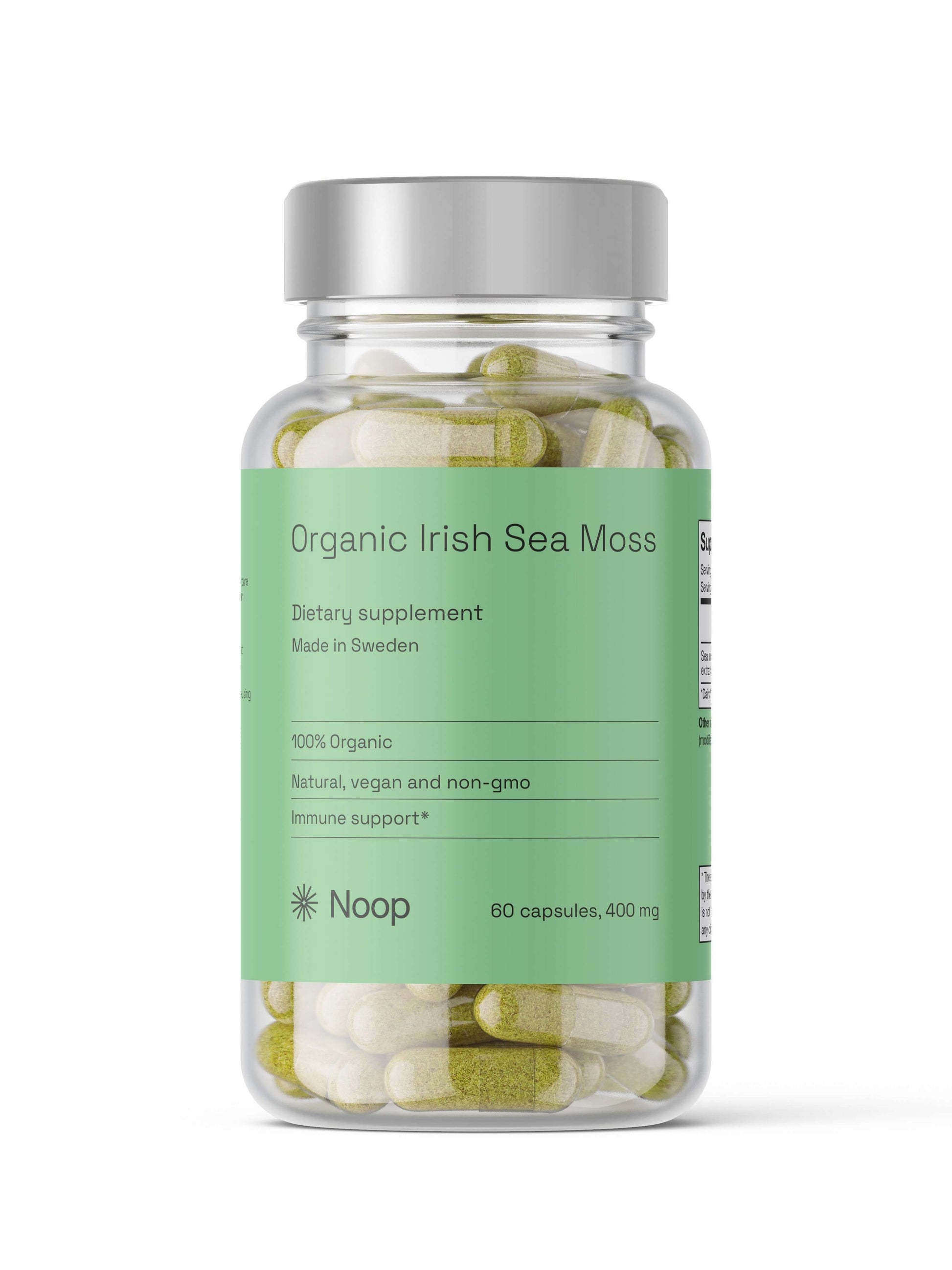 Noop Irish Sea Moss / Karragenalg 60 kapslar framsida