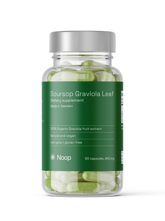 Noop Soursop Graviola 60 kapslar framsida