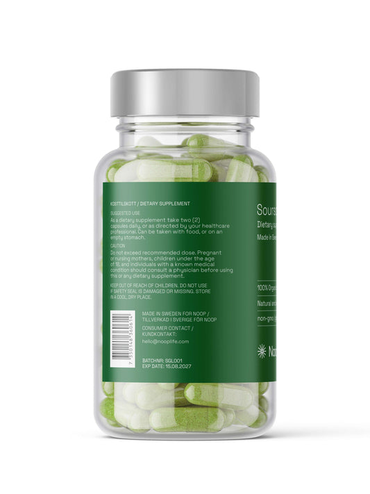 Noop Soursop Graviola 60 kapslar vänster sida
