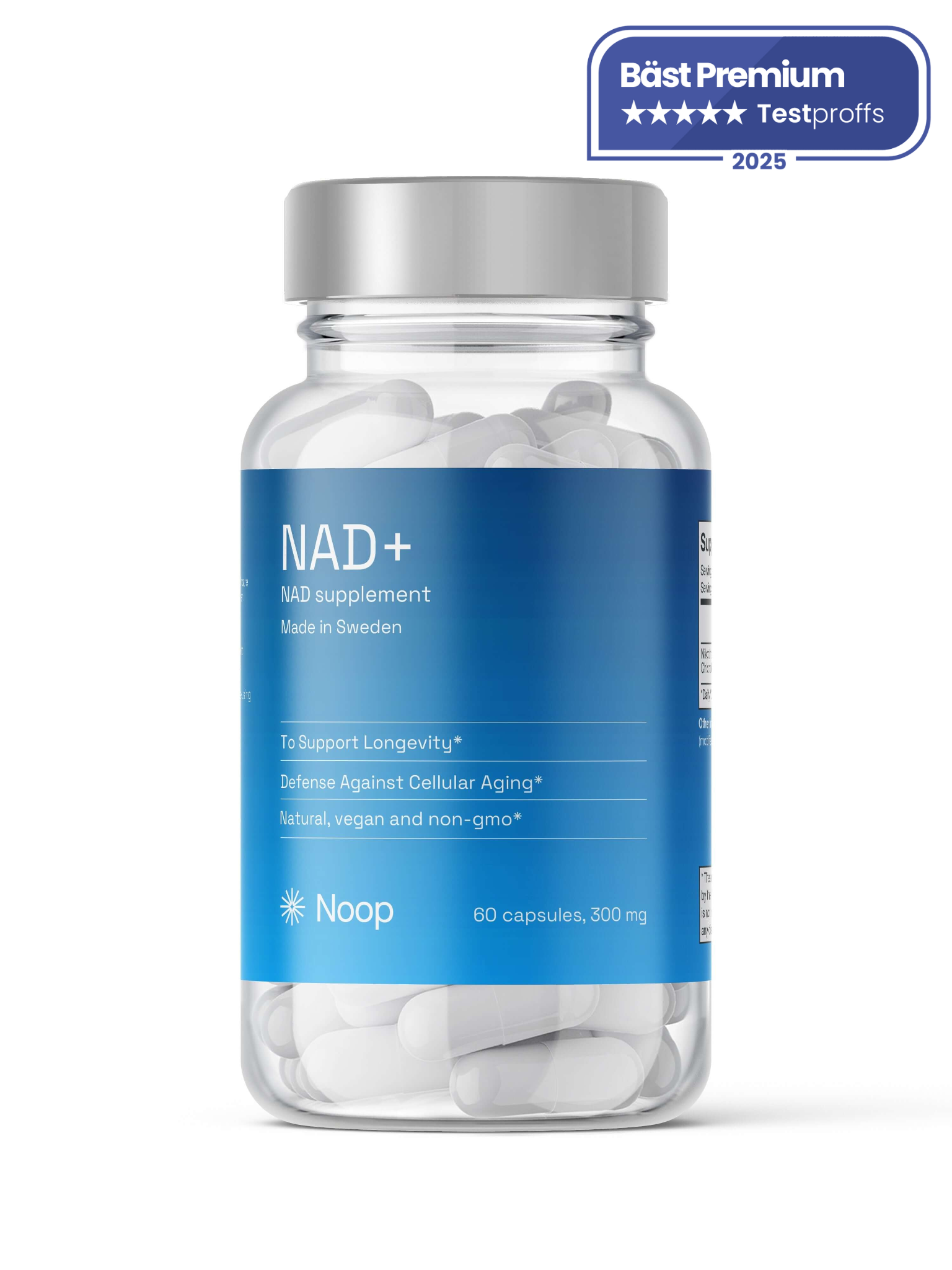 Noop NAD+ 60 kapslar framsida