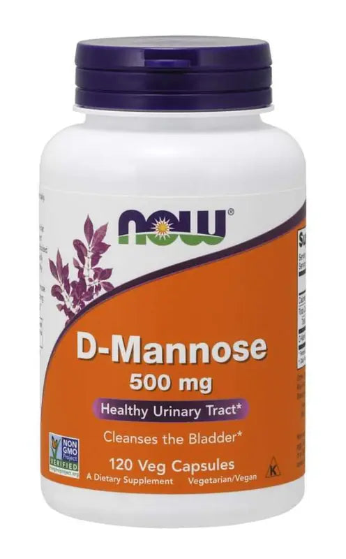 Now Foods D-Mannose 500 mg 120 vegkapslar