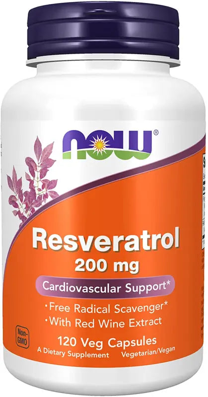 Now Foods Resveratrol 200 mg 120 vegkapslar